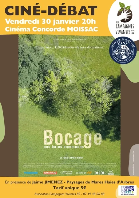 Projection du documentaire "Bocage, nos haies communes" et soirée ciné-débat